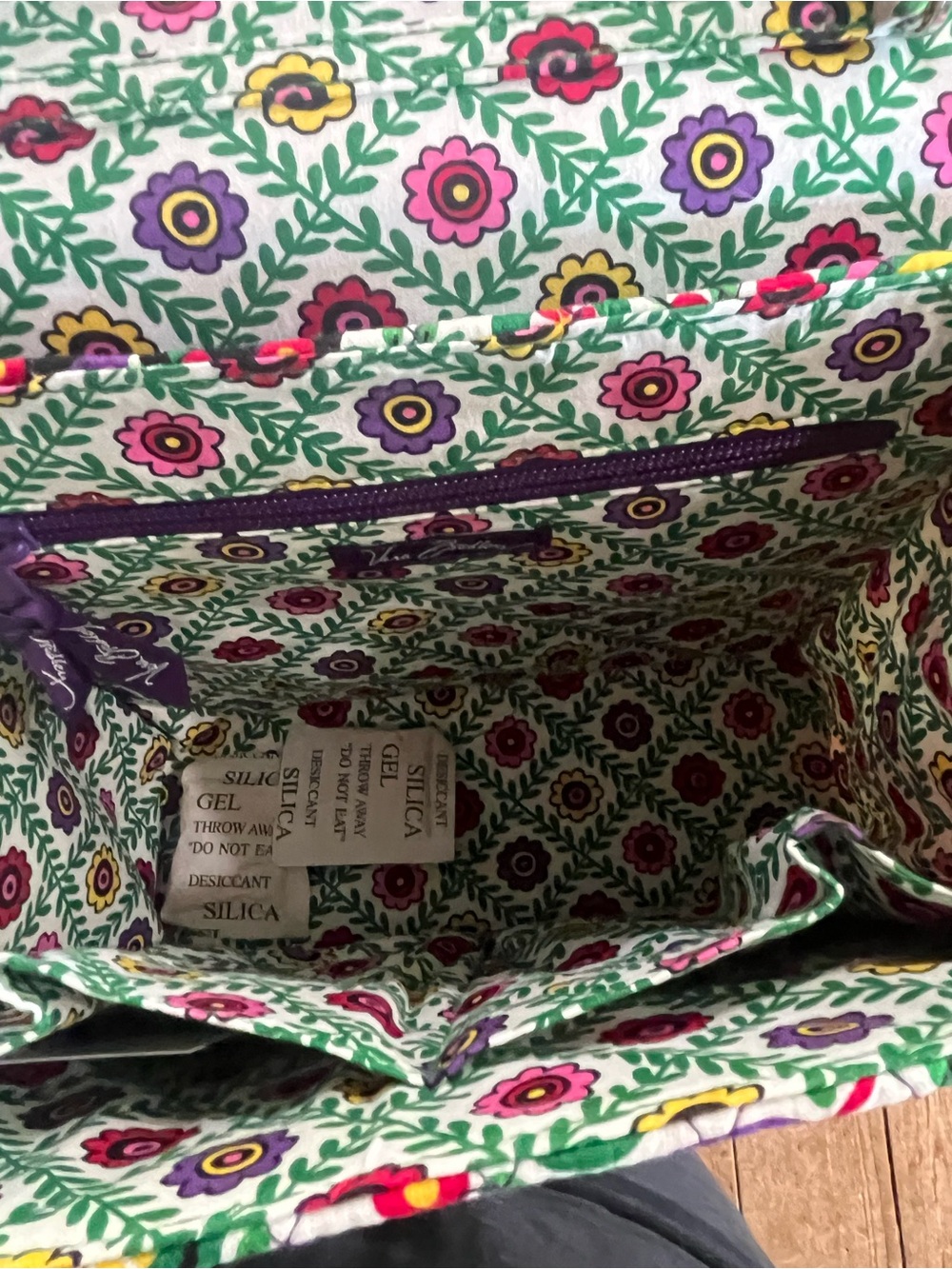Quilted Floral Top-Handle Satchel in Multicolor - Picture 4 of 12